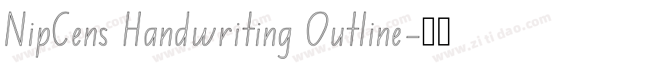 NipCens Handwriting Outline字体转换